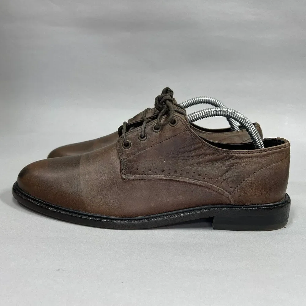 All Saints Men's Size 8 Brown‎ Leather Dress Shoes